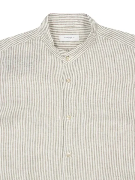 Pruhovaná dlouhá košile Boglioli bílá