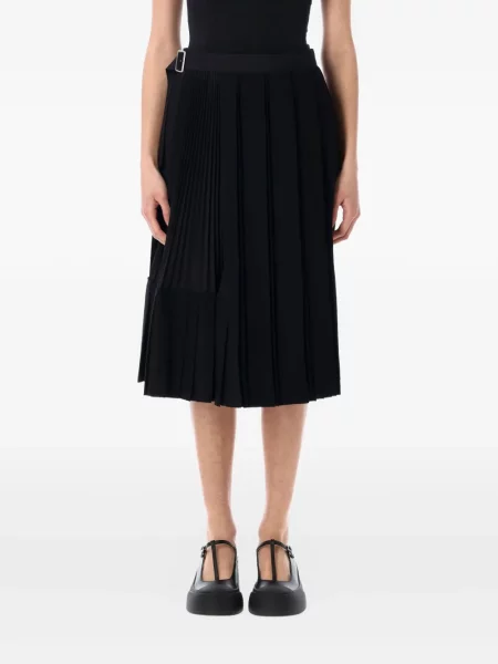 Spódnica plisowana Junya Watanabe do kolan czarna