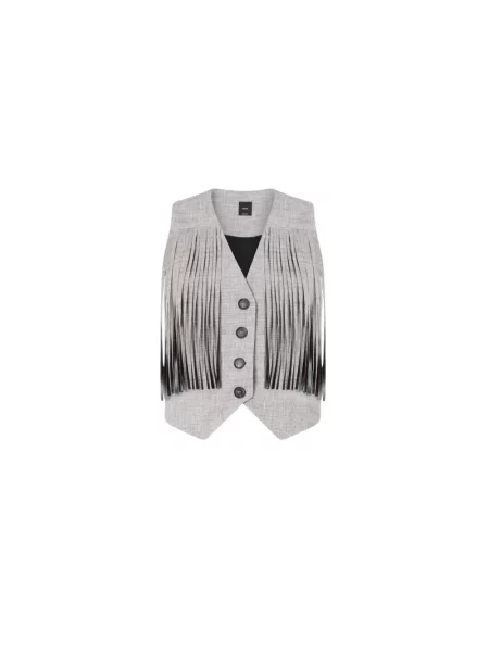 Dzianinowa kamizelka Pinko czarna