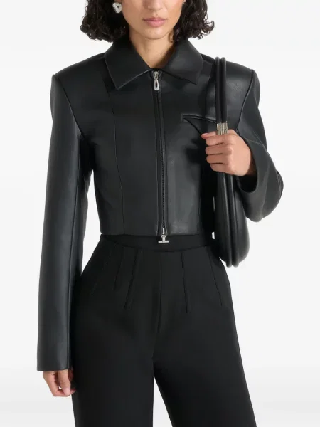 Decupat geanta de piele Manière De Voir negru