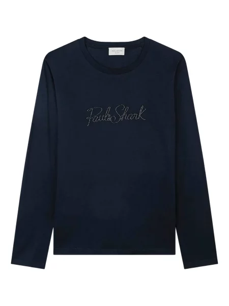 Koszulka Paul & Shark z ćwiekami niebieska