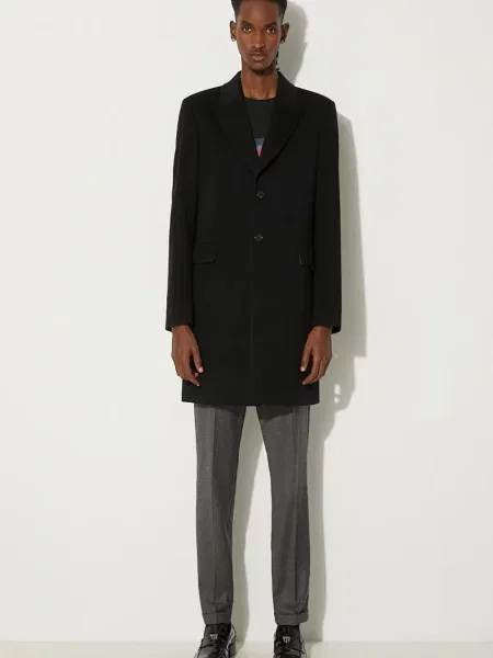 Paul Smith palton de lana de tranzitie negru