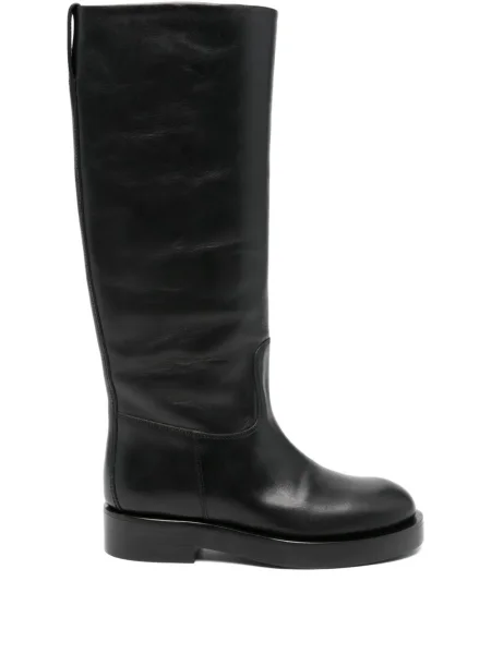 Botine Paris Texas din piele fără toc negru