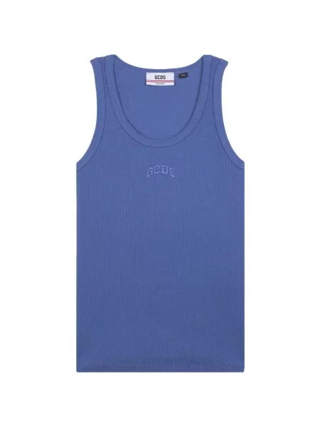 Top Gcds cu broderie albastru