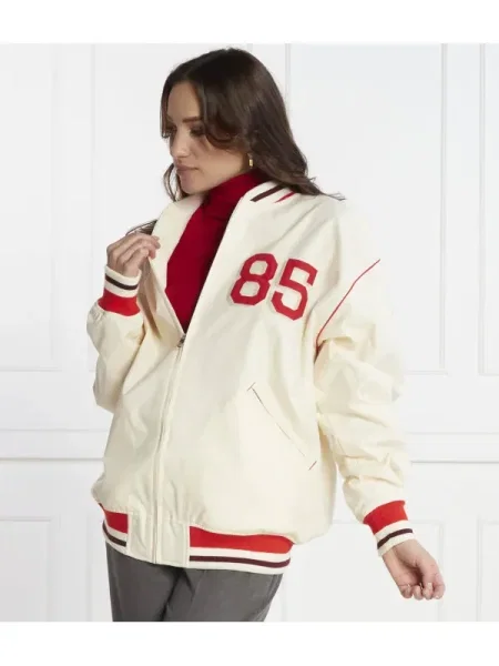 Tommy Hilfiger Bomber dzseki Baseball Oversize bézs