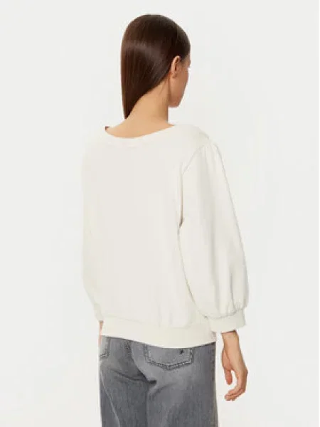 BOSS Sweater majica C_Emay srebro bijela