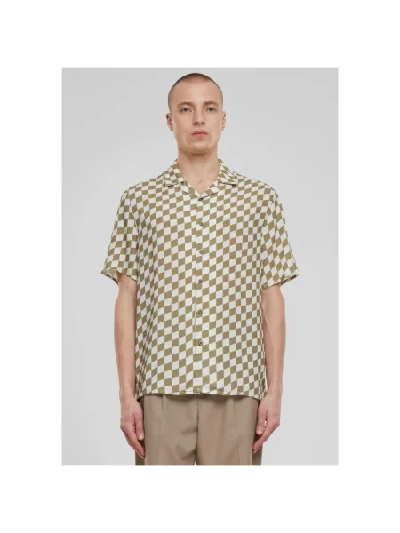 Кариран карирана риза Urban Classics кафяво