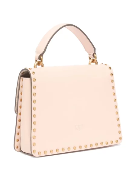 Top Pinko din piele cu tepi roz
