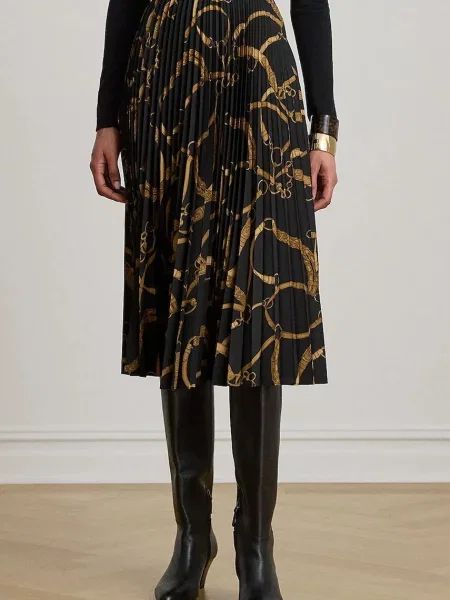 Lauren Ralph Lauren fustă plisată negru