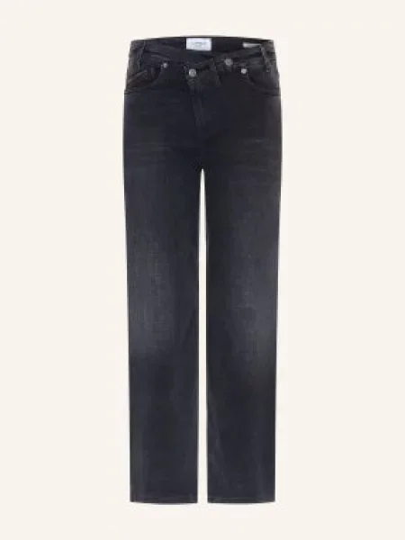 Cambio Široké Džíny Baggy Asymmetrical urban jet wash