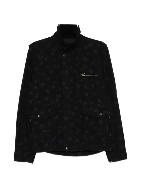 Geacă Sacai cu model floral cu imagine negru
