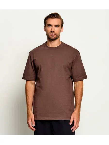 HUGO Tricou Dapolino | Relaxed fit maro