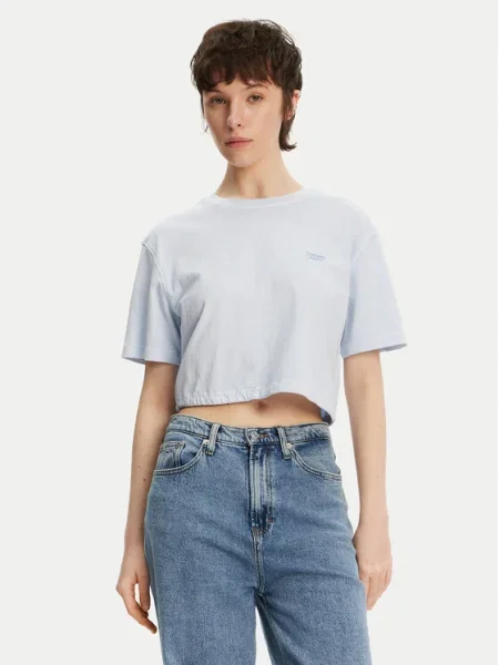 Tommy Jeans Tricou celest albastru