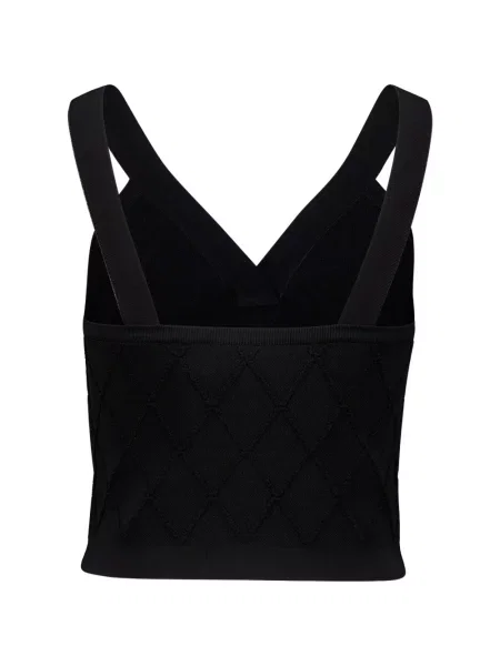 Πλεκτός καπιτονέ τοπ Balmain μαύρο
