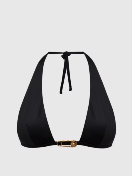Ліф від купальника з брендовою шпилькою Versace чорний