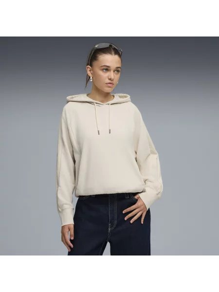 PUMA bluza z kapturem HER o kroju oversize Odzież S biały