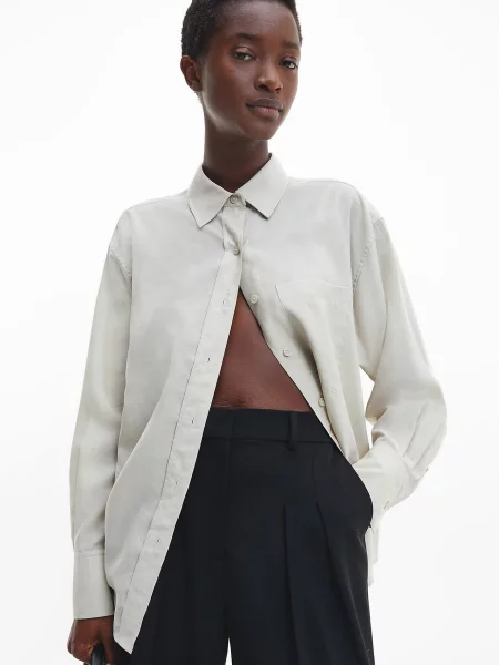 Прозрачная рубашка Calvin Klein серая