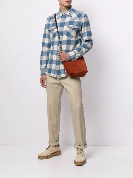 Raštuota marškiniai Ralph Lauren Rrl mėlyna