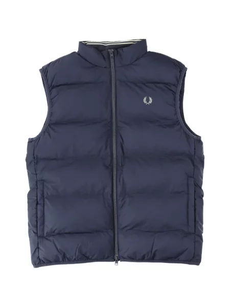 Matlasat vestă Fred Perry cu broderie albastru