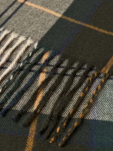 Szal z wzorem na całej powierzchni model HAILES' Barbour zielona