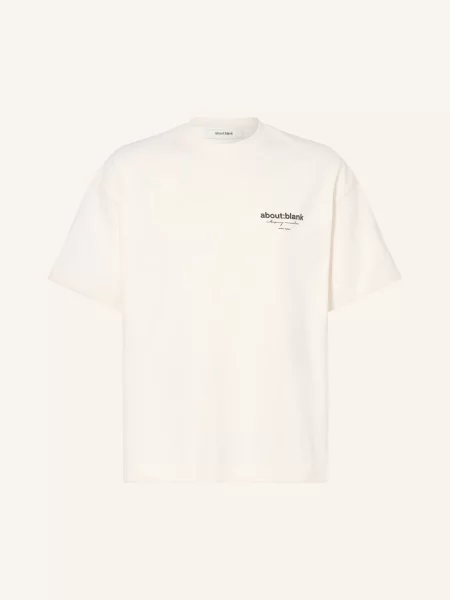 About:Blank Oversized Tričko krémová černá