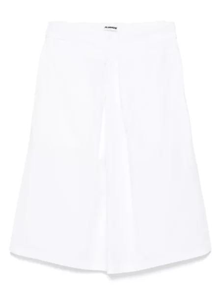 Fustă Jil Sander din poplin alb