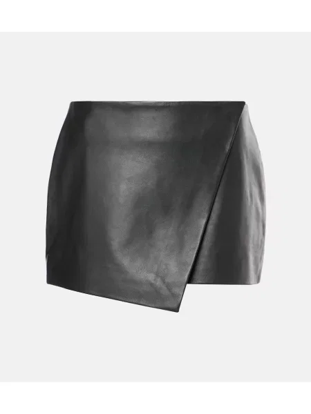 Fustă din piele The Frankie Shop negru