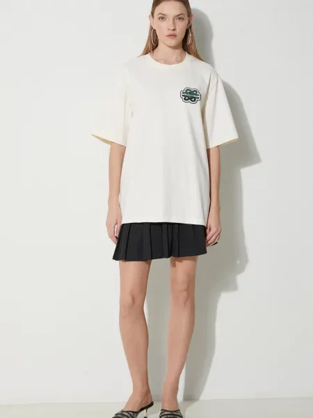 Tričko Filling Pieces T-shirt Gowtu s aplikací béžová