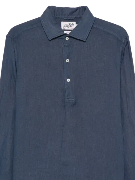 Λινό μακρύς polo Mc2 Saint Barth μπλε