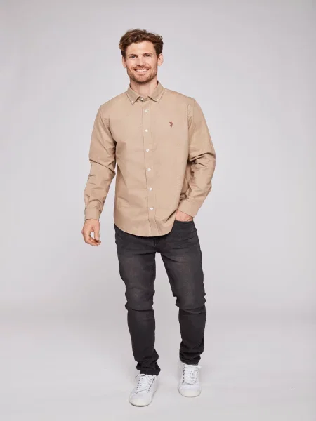 U.S. POLO ASSN. Cămașă UMARMIN' bej