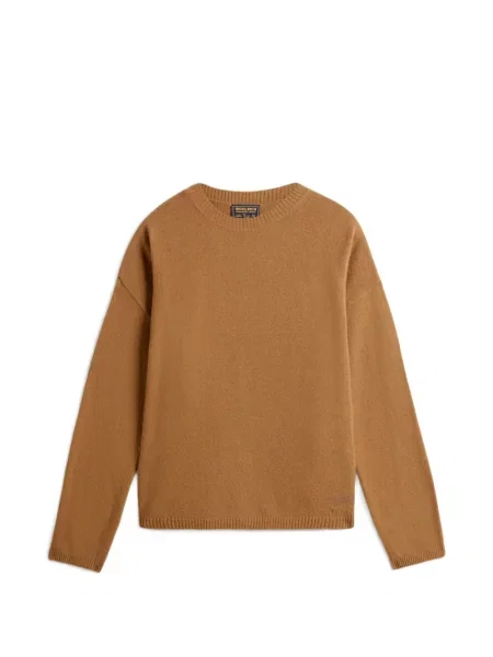 Pulover Woolrich cu decolteu rotund maro