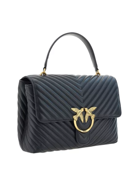 Torebka Pinko skórzana czarna