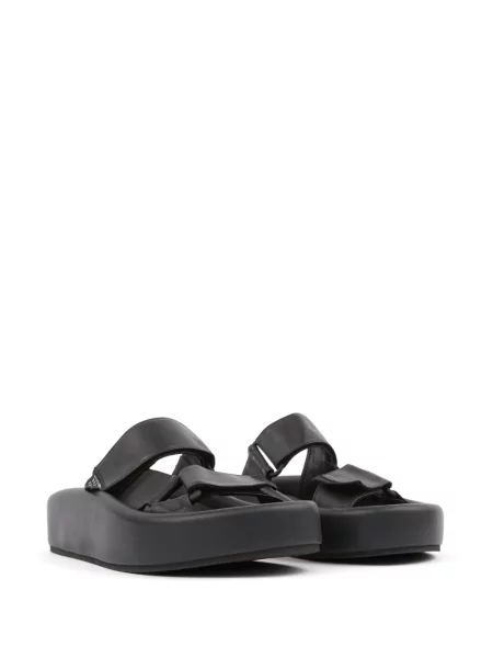 Iš natūralios odos sandalai Mm6 Maison Margiela juoda