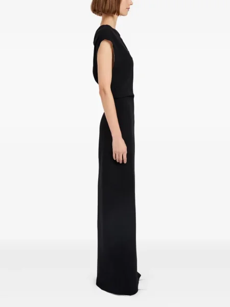 Rochie maxi Proenza Schouler cu un umăr gol de costum negru