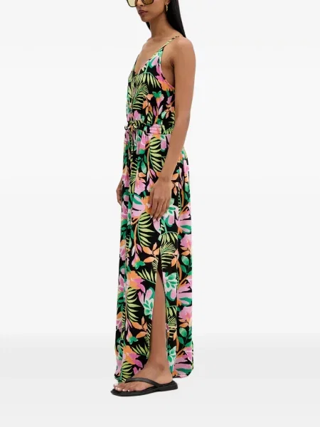 Rochie maxi Rip Curl cu model floral cu imagine negru