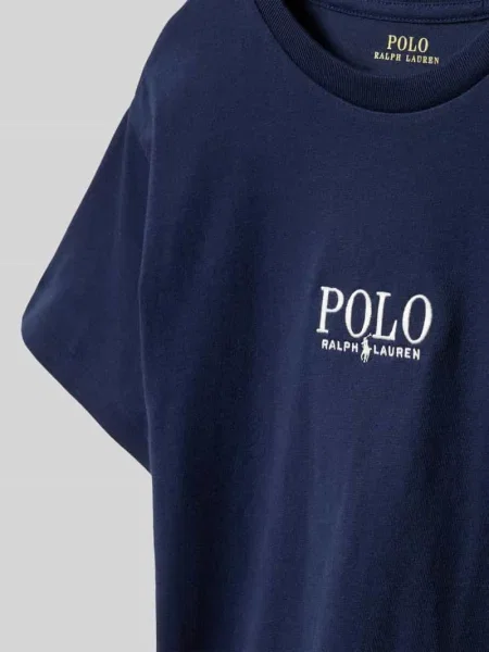 T-shirt z nadrukiem z logo Polo Ralph Lauren Teens granatowa