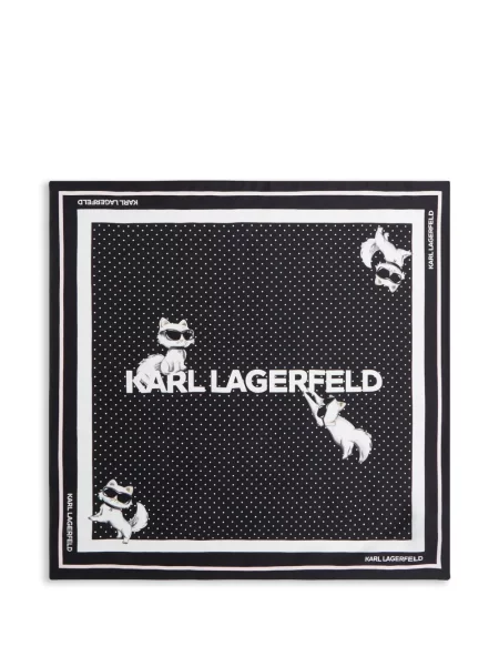 Fular Karl Lagerfeld cu buline negru