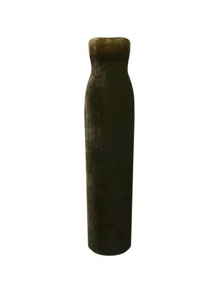 Rochie maxi Ralph Lauren Collection fără bretele verde
