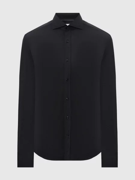 Сорочка з шовком Brunello Cucinelli чорна