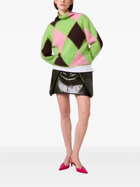 Pulover Msgm cu model argyle verde