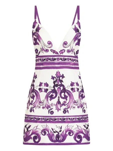 Rochie mini Dolce & Gabbana cu imagine de costum mini alb