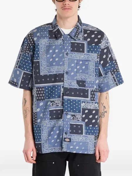 Cămașă Dickies cu imagine cu model paisley albastru