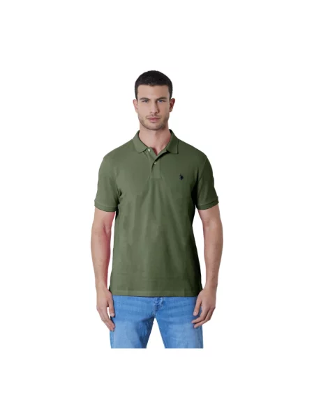 Koszulka polo U.s Polo Assn. z krótkim rękawem zielona