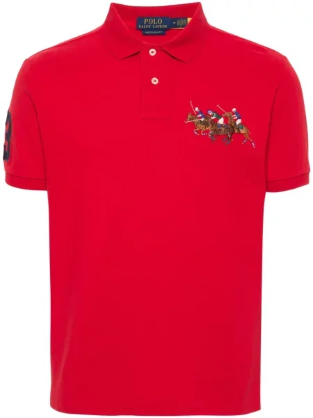 Με τιράντες μάλλινο παντελόνι Polo Ralph Lauren με απλικέ λευκό