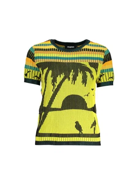 Sweter Desigual żółty