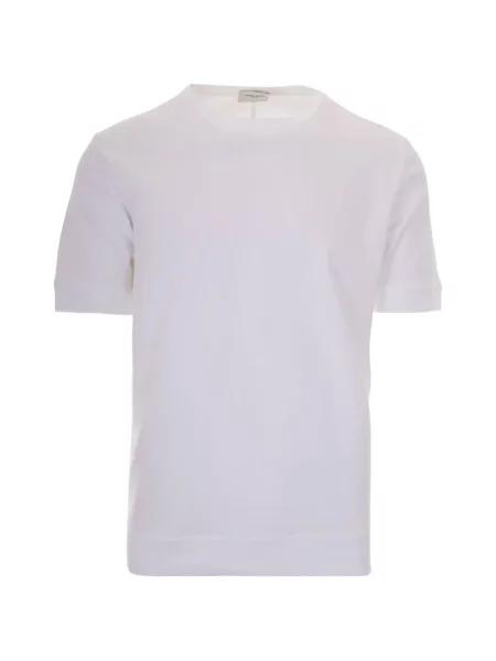 Scurt tricou Paolo Pecora cu decolteu rotund alb