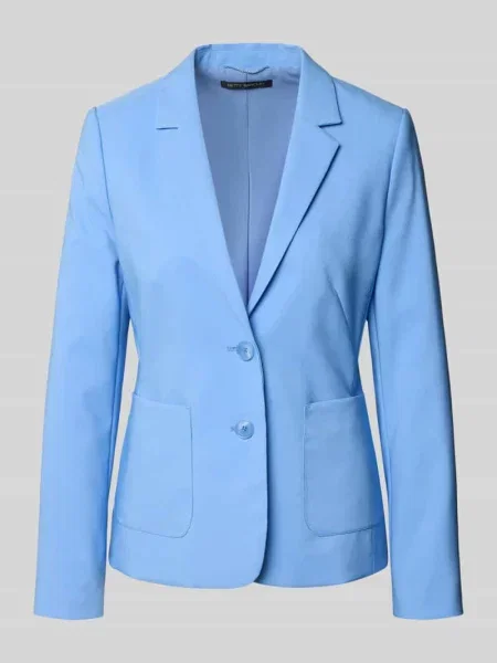 Żakiet o kroju slim fit z kołnierzem z połami Betty Barclay błękitna