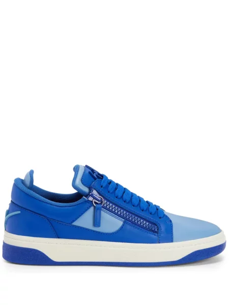 Sneakerși Giuseppe Zanotti din piele albastru