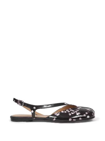 Sandale Maison Margiela fără toc cu imagine negru
