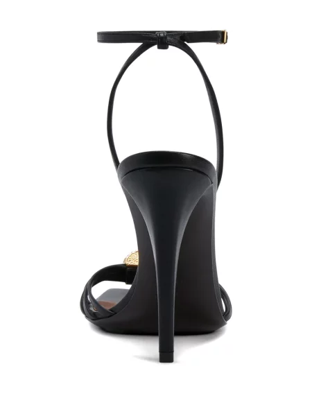 Кожена презрамки кристал брошка Giuseppe Zanotti черно